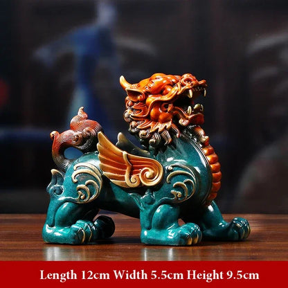 Copper Mascot Animal Pixiu Decorations Miniatures Statues Home Living Room Sculptures