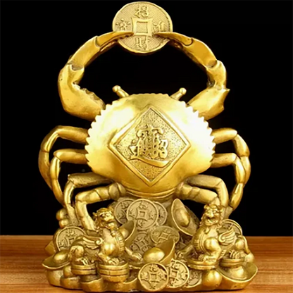 Copper Money Crab Decoration Ornaments from Eight Directions to Wealth Crab General Crab Home Decoration Crafts