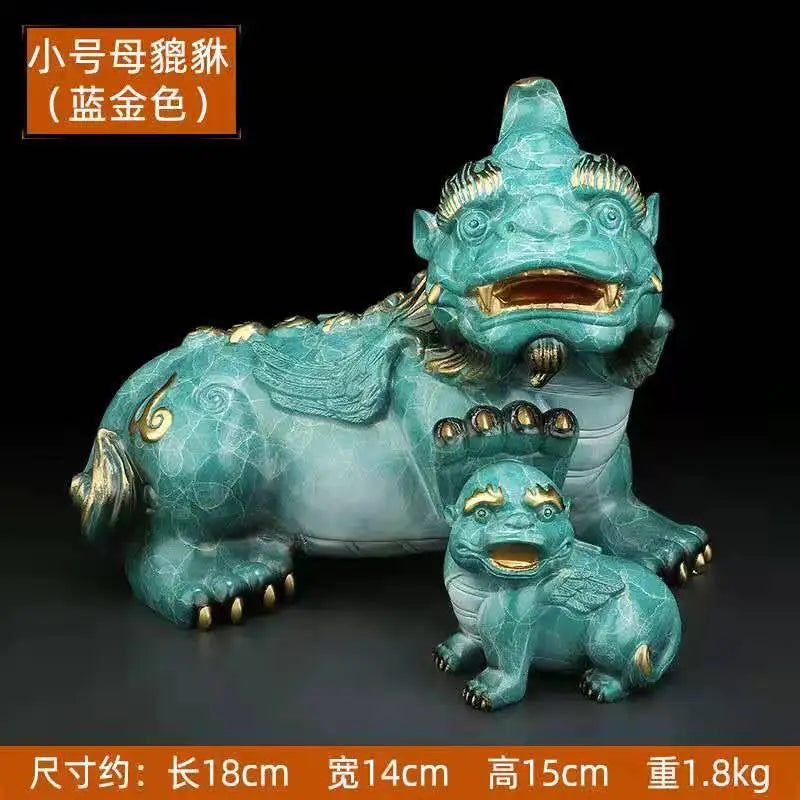 Copper Pi Xiu statue placed pieces of Feng Shui home decoration accessories hotel office family decoration  home decor