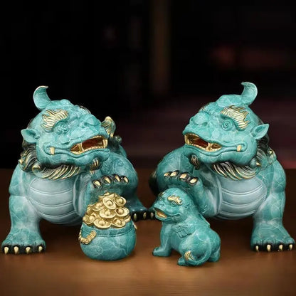 Copper Pi Xiu statue placed pieces of Feng Shui home decoration accessories hotel office family decoration  home decor