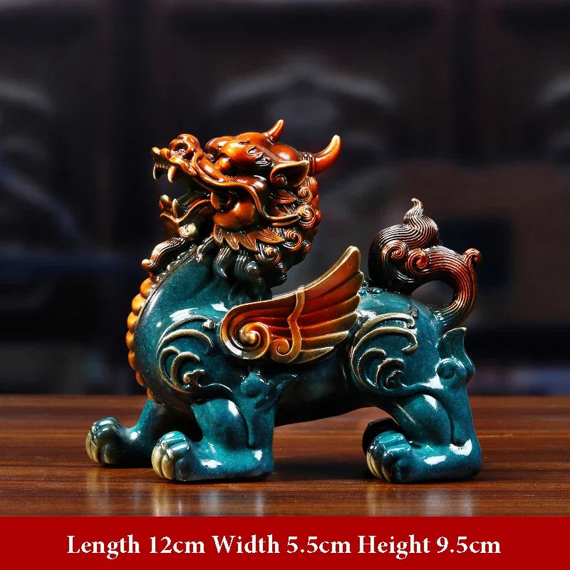 Copper Pixiu Decor Town House Figurines Miniatures Ornaments Statues Home Living Room Sculptures