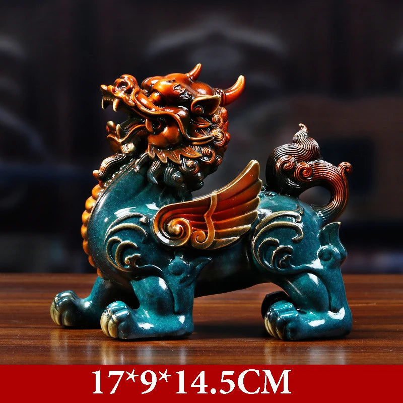 Copper Pixiu Decorations Mascot Decoration Figurines Miniatures Ornaments Statues Home Living Room Sculptures
