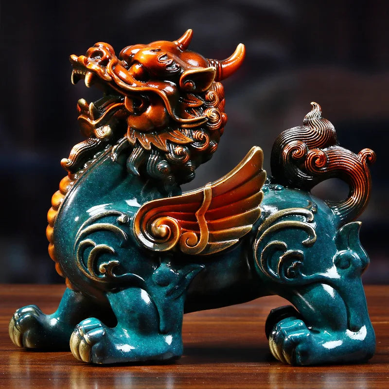 Copper Pixiu Decorations Town House Piqiu Decor Figurines Miniatures Ornaments Statues Home Living Room Sculptures