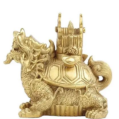 Copper Sanyuan and Dragon Turtle Ornaments Dragon Turtle Back Cap Learning Home Desktop Creative Decoration Ornaments