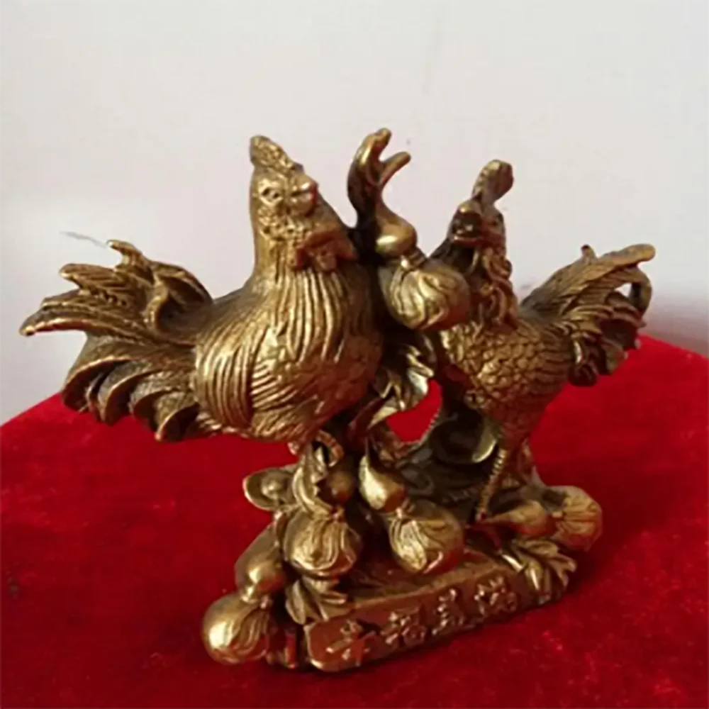 Copper Satue Copper chicken with gourd and rooster