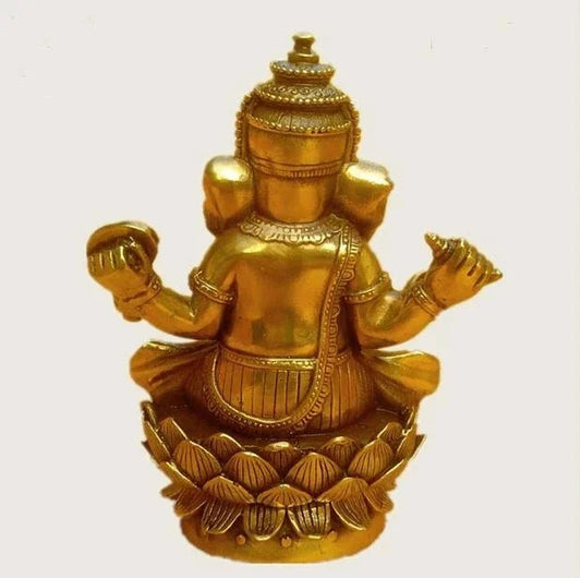 Copper Satue Tibetan Buddhism, Tantra, Ganesha, Geneisha, elephant headed God, Statue, buddha figure, figurine, God of victory