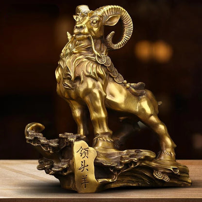 Copper Sheep Ornaments Money Sheep Zodiac Three Yang Kaitai Creative Gifts Home Living Sculptures