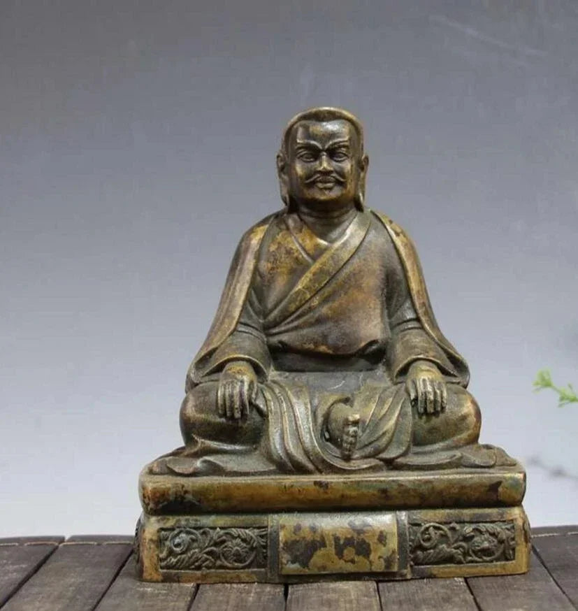 Copper Statue Antique Ornaments, Brass Casting Place, Tibetan King Buddha Statue, Religious Buddha Statue Handicraft