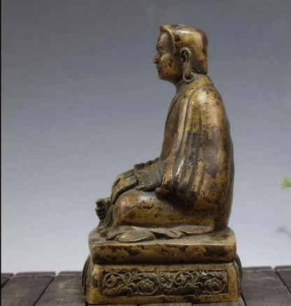 Copper Statue Antique Ornaments, Brass Casting Place, Tibetan King Buddha Statue, Religious Buddha Statue Handicraft
