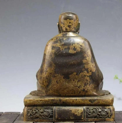 Copper Statue Antique Ornaments, Brass Casting Place, Tibetan King Buddha Statue, Religious Buddha Statue Handicraft