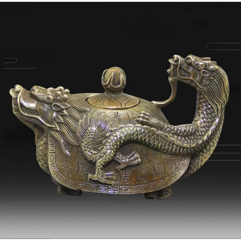 Copper Statue Antique factory direct selling antique miscellaneous wholesale collection handicrafts exquisite brass Baishou Long