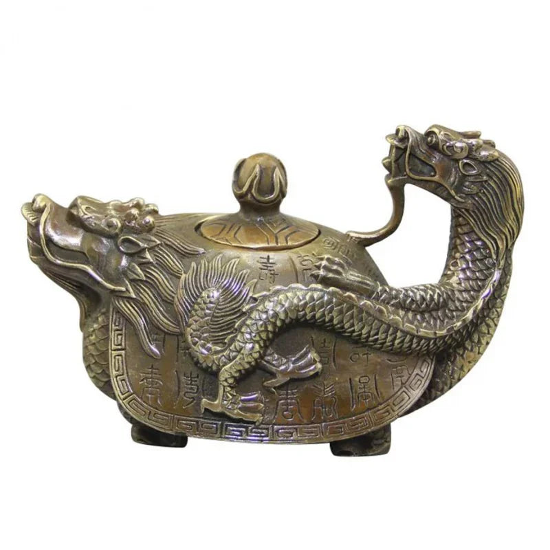 Copper Statue Antique factory direct selling antique miscellaneous wholesale collection handicrafts exquisite brass Baishou Long