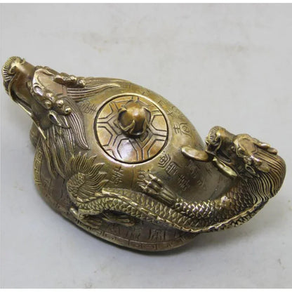 Copper Statue Antique factory direct selling antique miscellaneous wholesale collection handicrafts exquisite brass Baishou Long