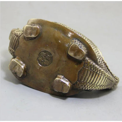 Copper Statue Antique factory direct selling antique miscellaneous wholesale collection handicrafts exquisite brass Baishou Long