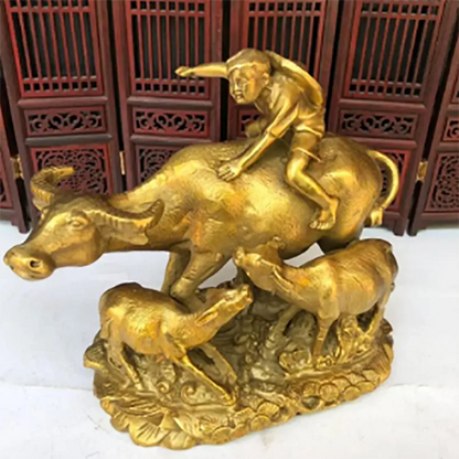 Copper Statue Antique pure brass horse home office decoration