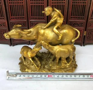 Copper Statue Antique pure brass horse home office decoration