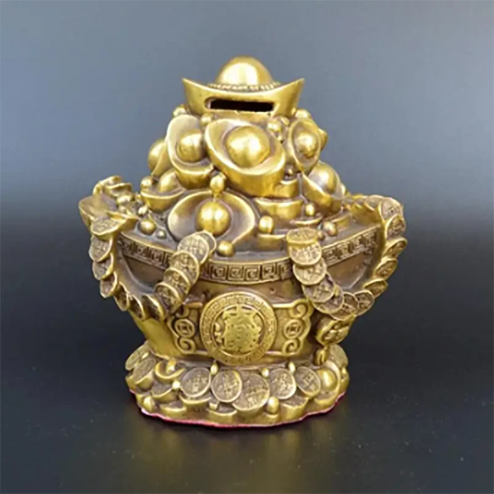 Copper Statue Antique pure copper Yuan Bao Pai ornaments home accessories study office creative decorative crafts furnishings