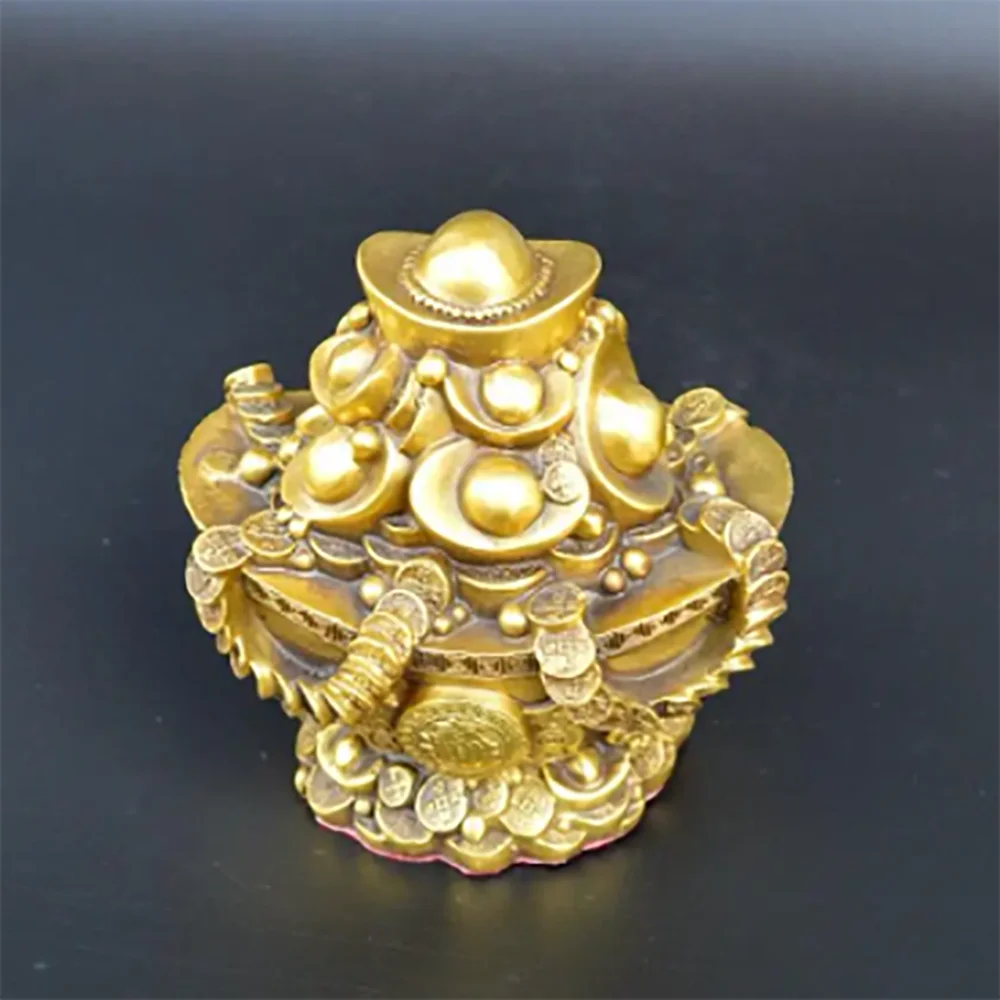 Copper Statue Antique pure copper Yuan Bao Pai ornaments home accessories study office creative decorative crafts furnishings