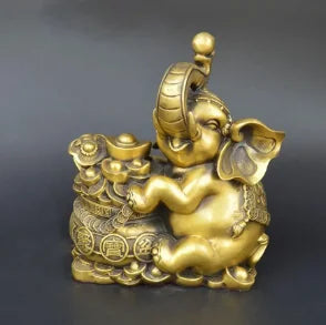 Copper Statue Antique pure copper brass elephant ornaments home accessories office study decoration copper handicraft furnishing