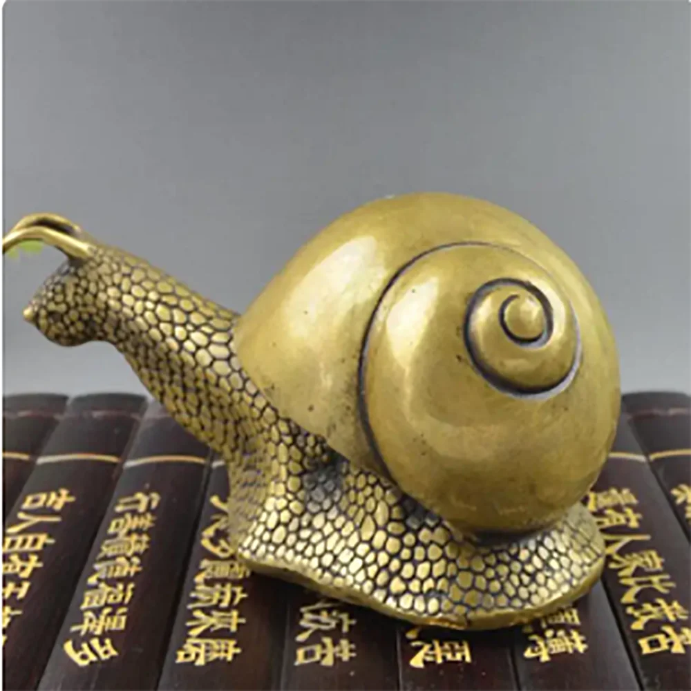 Copper Statue Brass handicraft snail means to live and work in peace and contentment