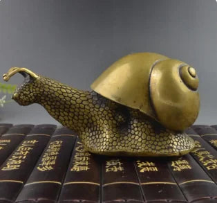 Copper Statue Brass handicraft snail means to live and work in peace and contentment