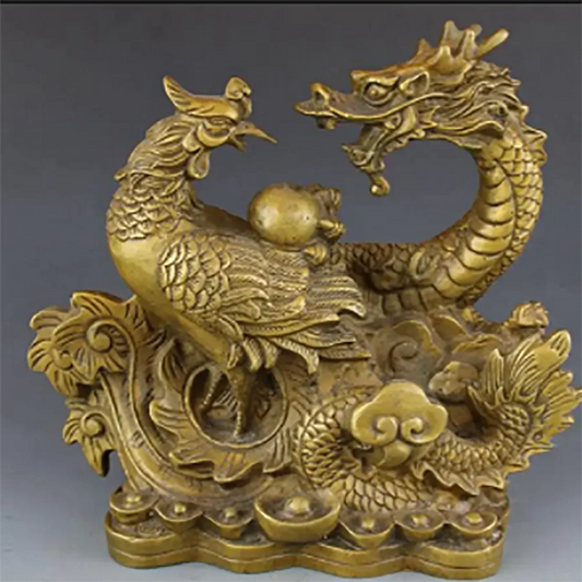 Copper Statue Brass longfengchengxiang ornaments home decoration crafts