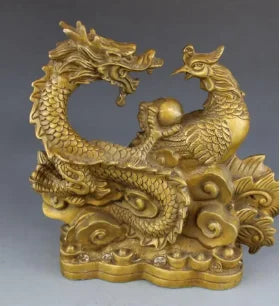 Copper Statue Brass longfengchengxiang ornaments home decoration crafts