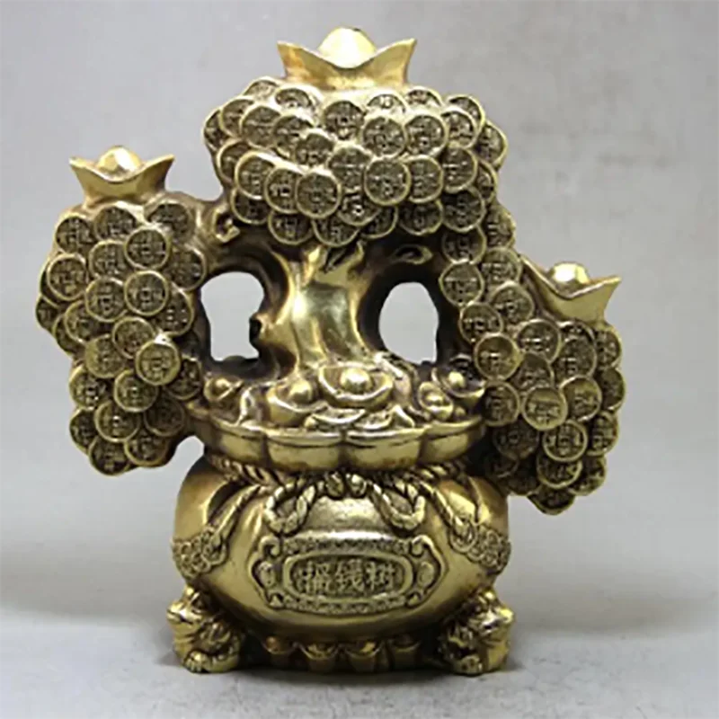 Copper Statue Collection antique wholesale crafts brass direct selling old money tree ornaments