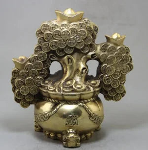 Copper Statue Collection antique wholesale crafts brass direct selling old money tree ornaments