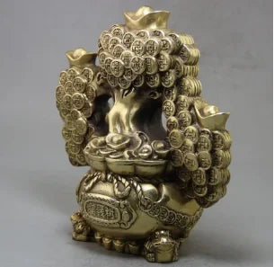 Copper Statue Collection antique wholesale crafts brass direct selling old money tree ornaments
