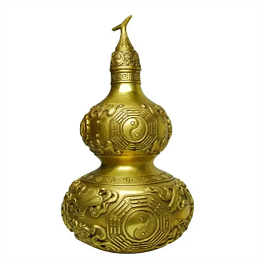 Copper Statue Copper gourd ornament brass eight trigrams gourd ornament copper eight treasures gourd household ornament ornament