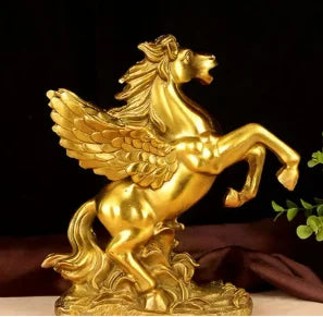Copper Statue Copper horse Fengshui ornament pure copper flying horse twelve zodiac office table is ready for business