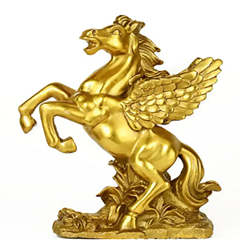 Copper Statue Copper horse Fengshui ornament pure copper flying horse twelve zodiac office table is ready for business