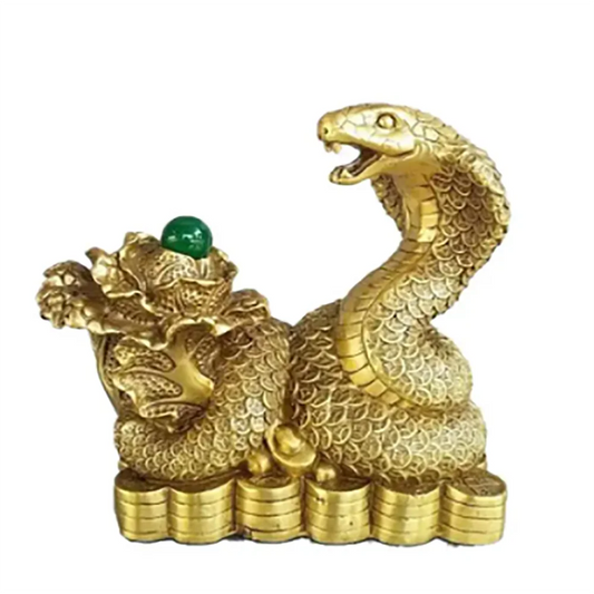 Copper Statue Copper money Cobra home furnishings brass Zodiac snake crafts furnishing copper money Yuan Bao Feng Shui snake