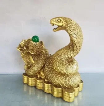 Copper Statue Copper money Cobra home furnishings brass Zodiac snake crafts furnishing copper money Yuan Bao Feng Shui snake
