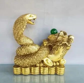 Copper Statue Copper money Cobra home furnishings brass Zodiac snake crafts furnishing copper money Yuan Bao Feng Shui snake