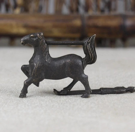 Copper Statue Decorative brass pony lock