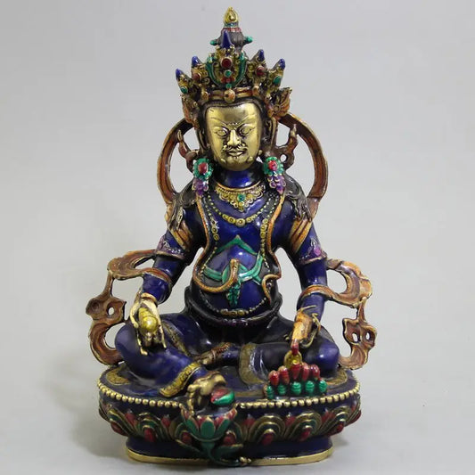 Copper Statue Factory direct sales exquisite antique antique crafts, pure copper, brass cloisonne, yellow God of wealth ornament