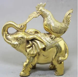 Copper Statue Factory direct selling antique miscellaneous antique pure copper auspicious furnishings living room home furnishi