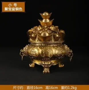 Copper Statue Kaiguang pure copper treasure basin decoration