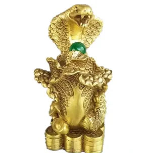 Copper Statue Pure copper Yuanbao, snake, cabbage, snake, zodiac, snake, stepping on money, snake, household table, cabinet