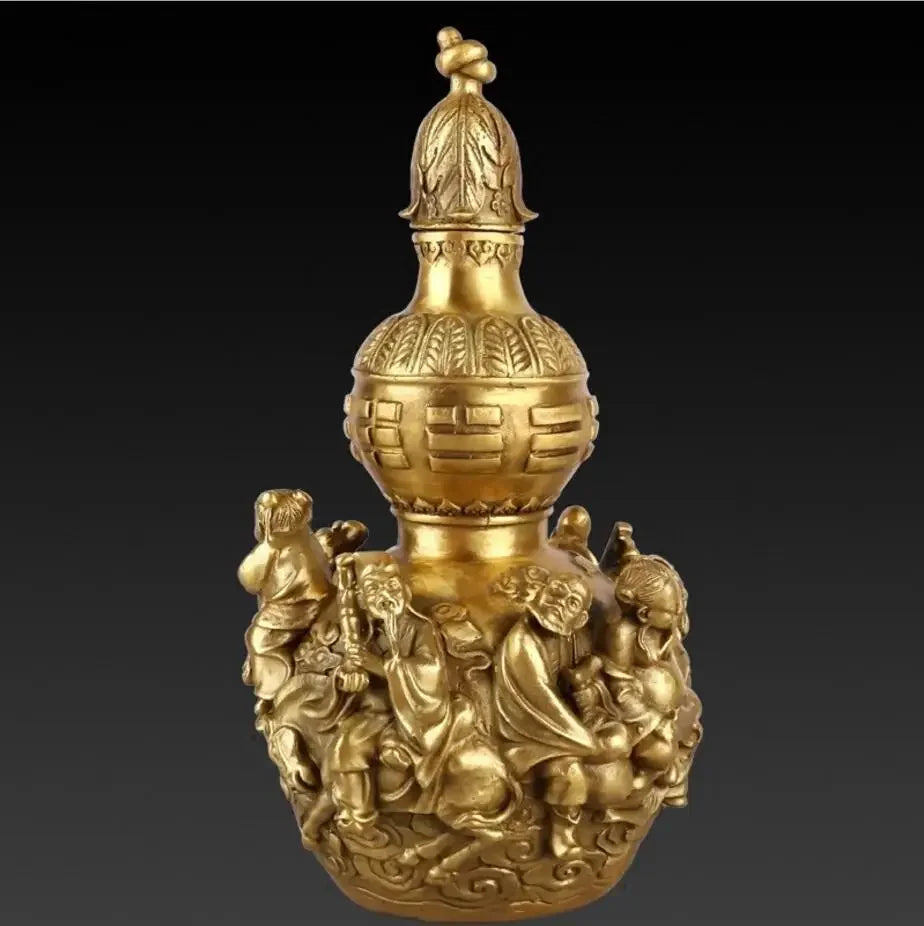 Copper Statue Pure copper gourd and eight immortals gourd ornaments