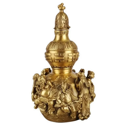 Copper Statue Pure copper gourd and eight immortals gourd ornaments