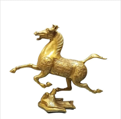 Copper Statue Pure copper handicraft Horse Stepping swallow Fengshui living room ornament