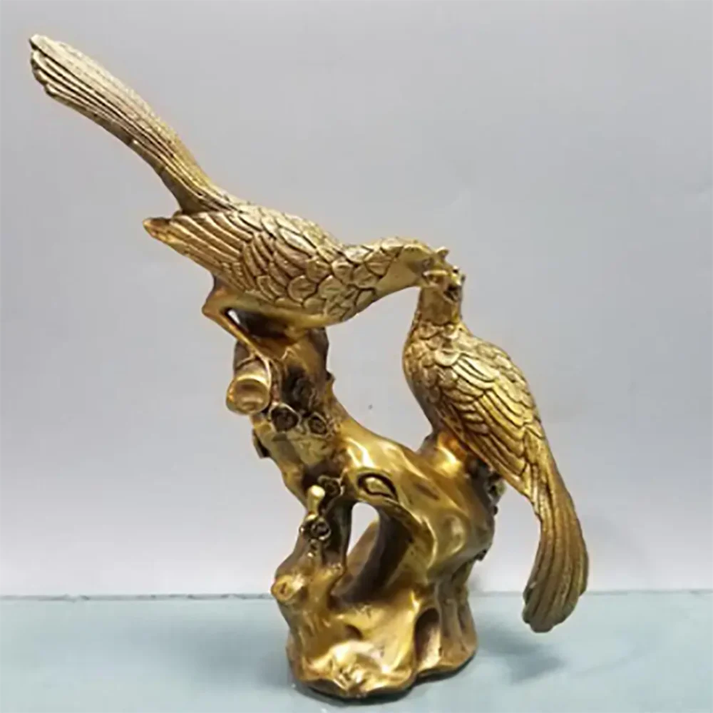 Copper Statue Pure copper magpie happy plum home double wedding decorations