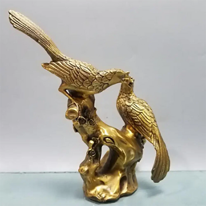 Copper Statue Pure copper magpie happy plum home double wedding decorations