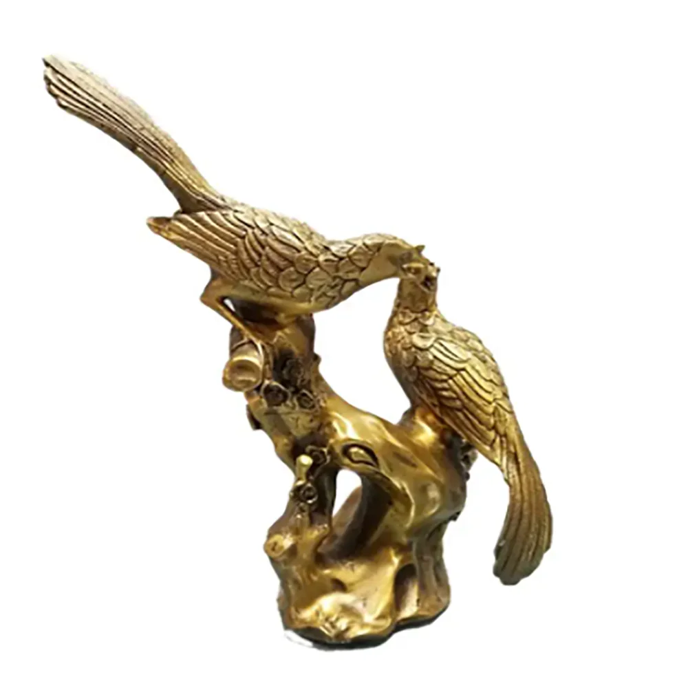 Copper Statue Pure copper magpie happy plum home double wedding decorations