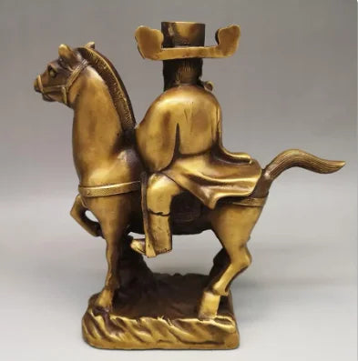 Copper Statue Pure copper makes money at once, ornament makes money at once, God of wealth household office