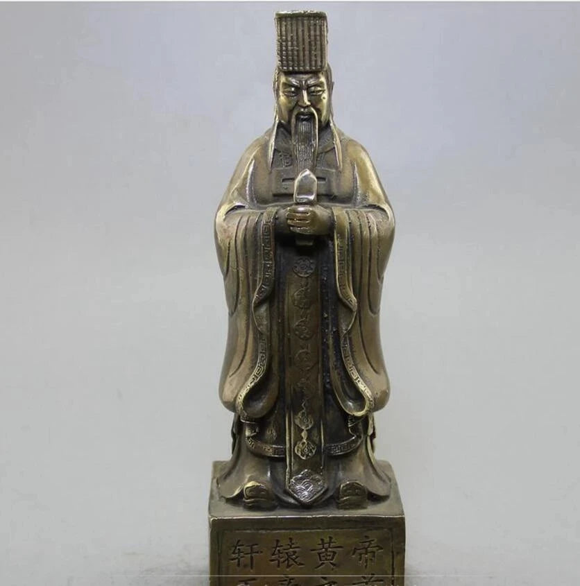 Copper Statue Retro antique antique crafts manufacturers direct sales of pure copper bronze, the first brass five emperors Xuany
