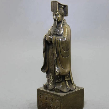 Copper Statue Retro antique antique crafts manufacturers direct sales of pure copper bronze, the first brass five emperors Xuany